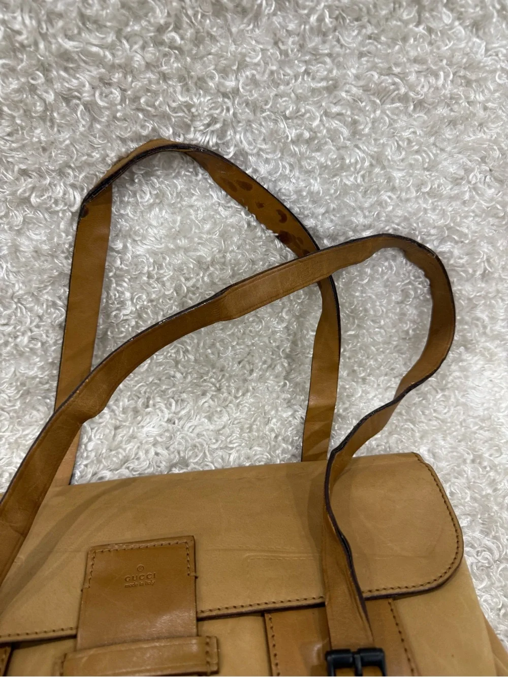 Gucci Leather Messenger double handle Bag